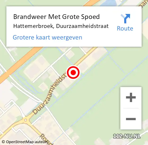 Locatie op kaart van de 112 melding: Brandweer Met Grote Spoed Naar Hattemerbroek, Duurzaamheidstraat op 10 oktober 2024 23:28