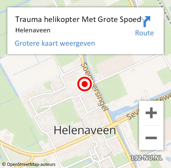 Locatie op kaart van de 112 melding: Trauma helikopter Met Grote Spoed Naar Helenaveen op 11 oktober 2024 10:45