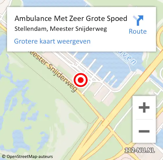 Locatie op kaart van de 112 melding: Ambulance Met Zeer Grote Spoed Naar Stellendam, Meester Snijderweg op 11 oktober 2024 12:19