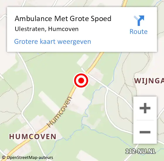 Locatie op kaart van de 112 melding: Ambulance Met Grote Spoed Naar Ulestraten, Humcoven op 23 oktober 2014 06:13
