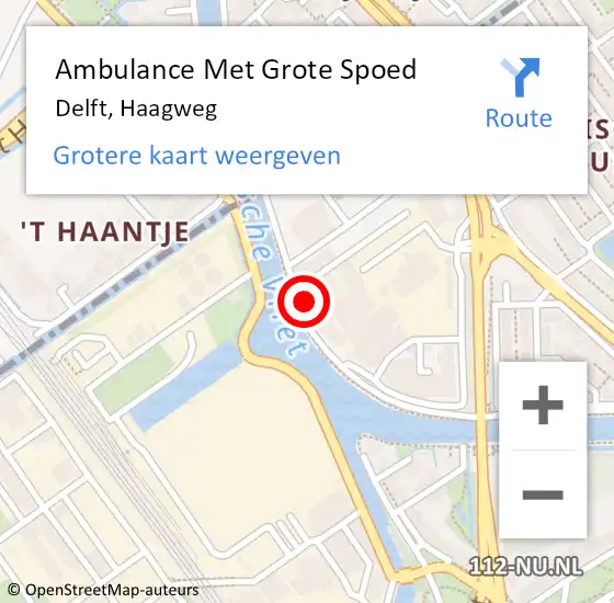 Locatie op kaart van de 112 melding: Ambulance Met Grote Spoed Naar Rijswijk, Haagweg op 11 oktober 2024 13:37