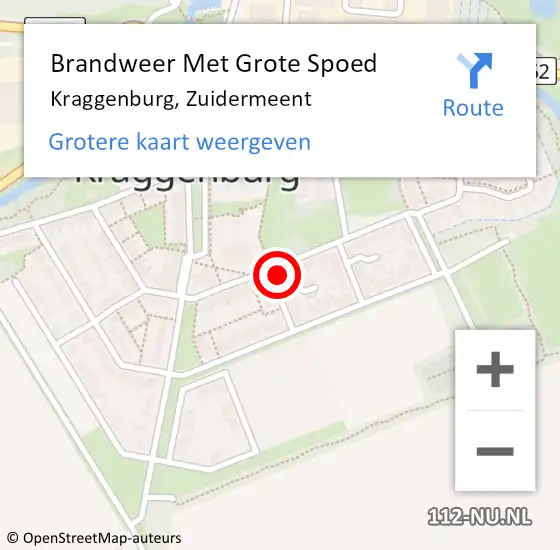 Locatie op kaart van de 112 melding: Brandweer Met Grote Spoed Naar Kraggenburg, Zuidermeent op 11 oktober 2024 16:28