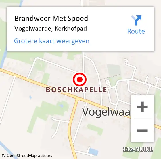 Locatie op kaart van de 112 melding: Brandweer Met Spoed Naar Vogelwaarde, Kerkhofpad op 11 oktober 2024 17:36