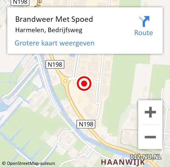 Locatie op kaart van de 112 melding: Brandweer Met Spoed Naar Harmelen, Bedrijfsweg op 11 oktober 2024 19:30