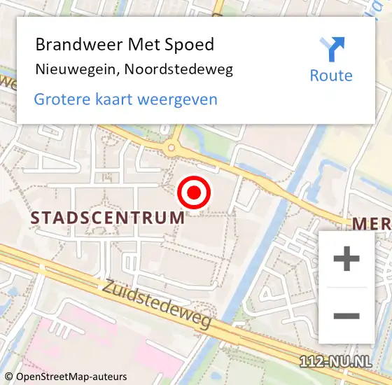 Locatie op kaart van de 112 melding: Brandweer Met Spoed Naar Nieuwegein, Noordstedeweg op 11 oktober 2024 21:10