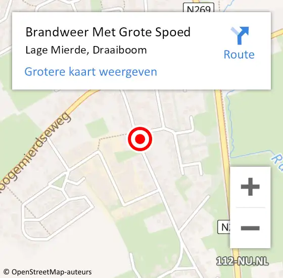 Locatie op kaart van de 112 melding: Brandweer Met Grote Spoed Naar Lage Mierde, Draaiboom op 11 oktober 2024 21:37