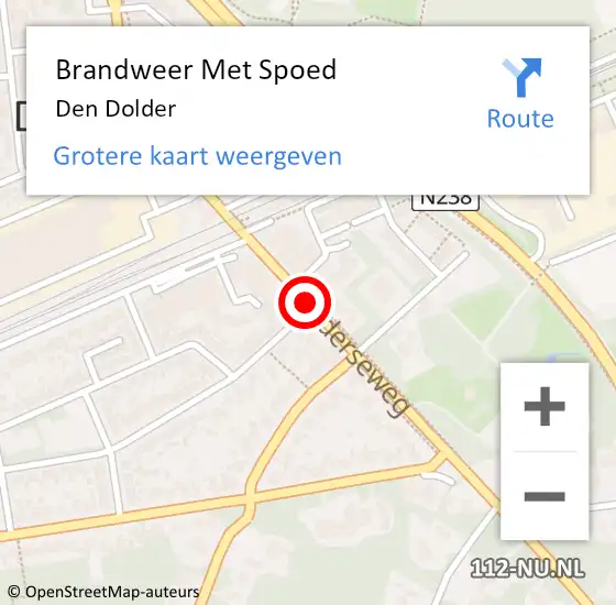 Locatie op kaart van de 112 melding: Brandweer Met Spoed Naar Den Dolder op 11 oktober 2024 22:58