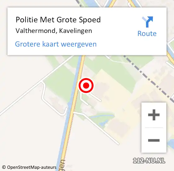 Locatie op kaart van de 112 melding: Politie Met Grote Spoed Naar Valthermond, Kavelingen op 12 oktober 2024 09:25