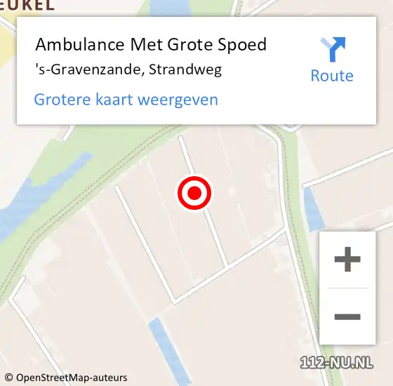 Locatie op kaart van de 112 melding: Ambulance Met Grote Spoed Naar 's-Gravenzande, Strandweg op 12 oktober 2024 09:28