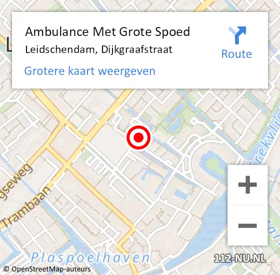 Locatie op kaart van de 112 melding: Ambulance Met Grote Spoed Naar Leidschendam, Dijkgraafstraat op 12 oktober 2024 09:35