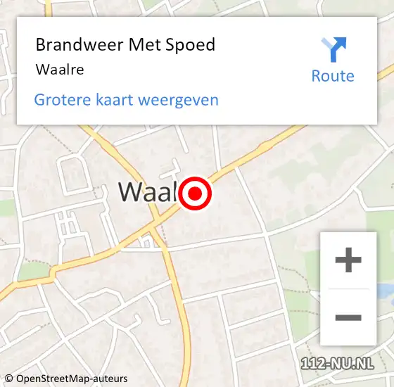 Locatie op kaart van de 112 melding: Brandweer Met Spoed Naar Waalre op 12 oktober 2024 13:41