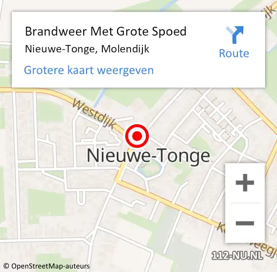 Locatie op kaart van de 112 melding: Brandweer Met Grote Spoed Naar Nieuwe-Tonge, Molendijk op 12 oktober 2024 17:16