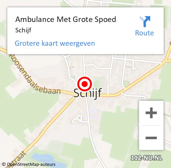 Locatie op kaart van de 112 melding: Ambulance Met Grote Spoed Naar Schijf op 12 oktober 2024 18:15