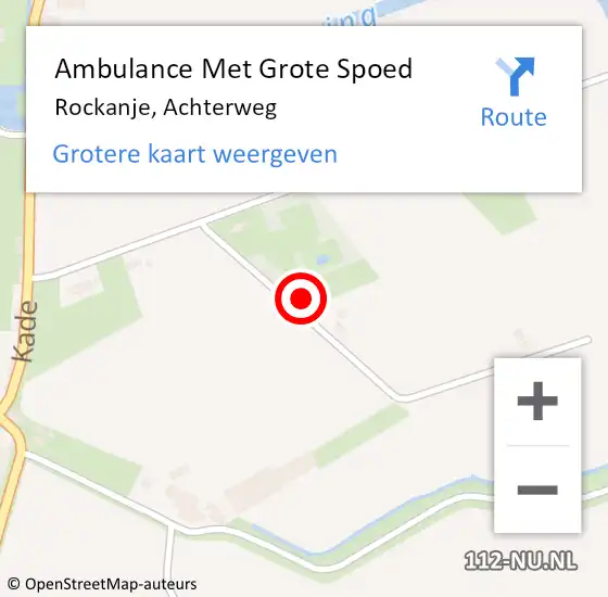 Locatie op kaart van de 112 melding: Ambulance Met Grote Spoed Naar Rockanje, Achterweg op 12 oktober 2024 23:03