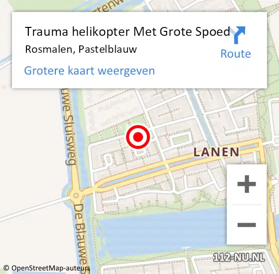 Locatie op kaart van de 112 melding: Trauma helikopter Met Grote Spoed Naar Rosmalen, Pastelblauw op 13 oktober 2024 01:17