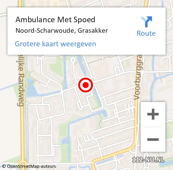 Locatie op kaart van de 112 melding: Ambulance Met Spoed Naar Noord-Scharwoude, Grasakker op 13 oktober 2024 12:54