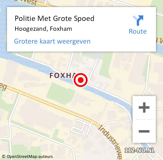 Locatie op kaart van de 112 melding: Politie Met Grote Spoed Naar Hoogezand, Foxham op 13 oktober 2024 14:40