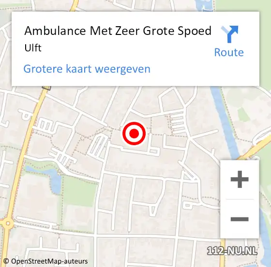 Locatie op kaart van de 112 melding: Ambulance Met Zeer Grote Spoed Naar Ulft op 13 oktober 2024 19:33