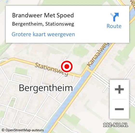 Locatie op kaart van de 112 melding: Brandweer Met Spoed Naar Bergentheim, Stationsweg op 13 oktober 2024 19:59