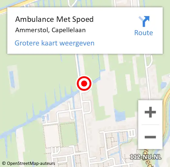 Locatie op kaart van de 112 melding: Ambulance Met Spoed Naar Ammerstol, Capellelaan op 14 oktober 2024 06:30