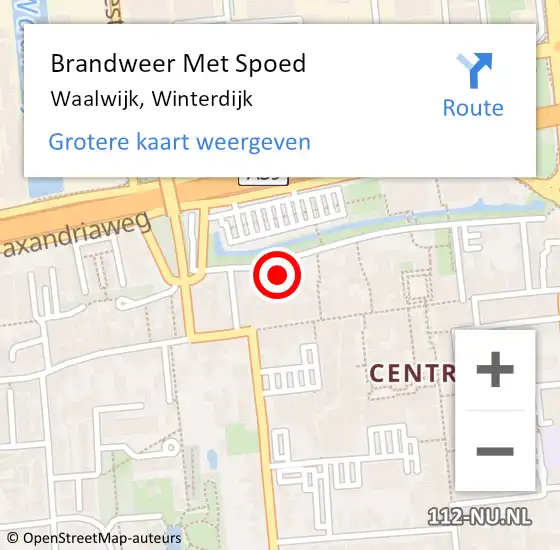 Locatie op kaart van de 112 melding: Brandweer Met Spoed Naar Waalwijk, Winterdijk op 14 oktober 2024 12:16