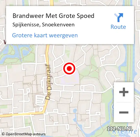 Locatie op kaart van de 112 melding: Brandweer Met Grote Spoed Naar Spijkenisse, Snoekenveen op 15 oktober 2024 02:47