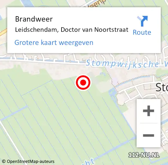 Locatie op kaart van de 112 melding: Brandweer Leidschendam, Doctor van Noortstraat op 15 oktober 2024 03:01