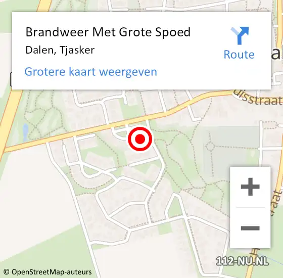 Locatie op kaart van de 112 melding: Brandweer Met Grote Spoed Naar Dalen, Tjasker op 15 oktober 2024 04:12