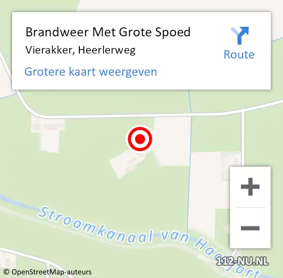 Locatie op kaart van de 112 melding: Brandweer Met Grote Spoed Naar Vierakker, Heerlerweg op 23 oktober 2014 13:38