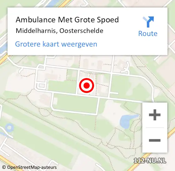 Locatie op kaart van de 112 melding: Ambulance Met Grote Spoed Naar Middelharnis, Oosterschelde op 15 oktober 2024 10:28