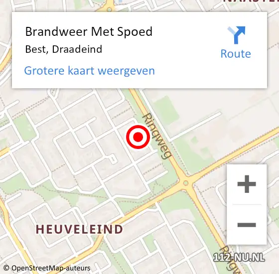 Locatie op kaart van de 112 melding: Brandweer Met Spoed Naar Best, Draadeind op 15 oktober 2024 12:11