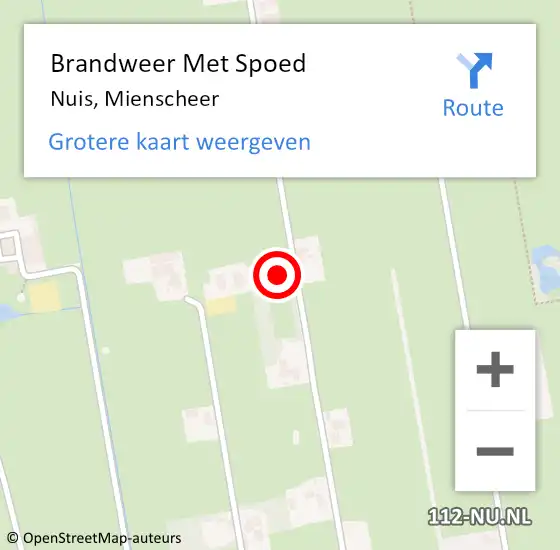 Locatie op kaart van de 112 melding: Brandweer Met Spoed Naar Nuis, Mienscheer op 15 oktober 2024 12:18