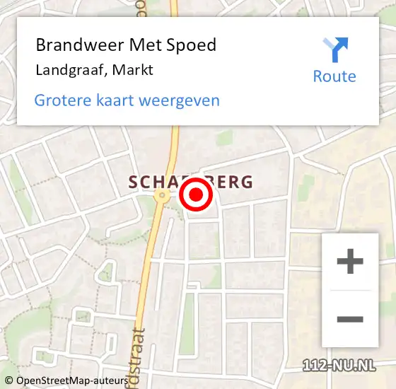 Locatie op kaart van de 112 melding: Brandweer Met Spoed Naar Landgraaf, Markt op 15 oktober 2024 21:24