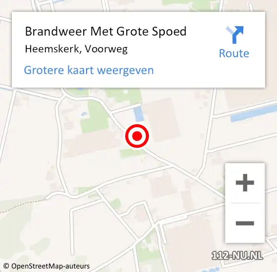 Locatie op kaart van de 112 melding: Brandweer Met Grote Spoed Naar Heemskerk, Voorweg op 15 oktober 2024 22:44