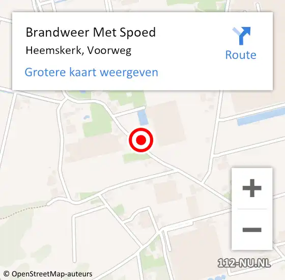 Locatie op kaart van de 112 melding: Brandweer Met Spoed Naar Heemskerk, Voorweg op 15 oktober 2024 23:10