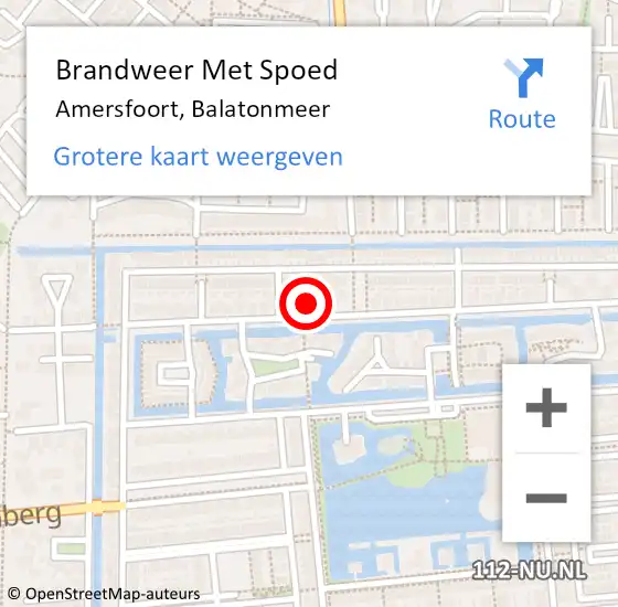 Locatie op kaart van de 112 melding: Brandweer Met Spoed Naar Amersfoort, Balatonmeer op 16 oktober 2024 08:27