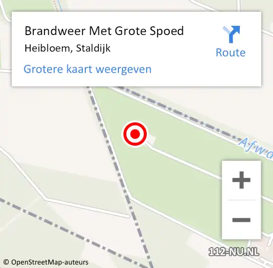 Locatie op kaart van de 112 melding: Brandweer Met Grote Spoed Naar Heibloem, Staldijk op 16 oktober 2024 08:53