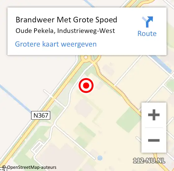 Locatie op kaart van de 112 melding: Brandweer Met Grote Spoed Naar Oude Pekela, Industrieweg-West op 16 oktober 2024 09:22