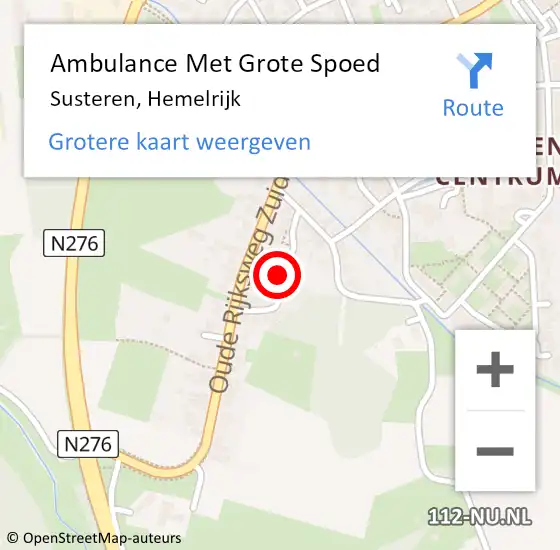 Locatie op kaart van de 112 melding: Ambulance Met Grote Spoed Naar Susteren, Hemelrijk op 16 oktober 2024 15:58