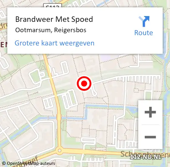 Locatie op kaart van de 112 melding: Brandweer Met Spoed Naar Amsterdam, Reigersbos op 17 oktober 2024 08:55