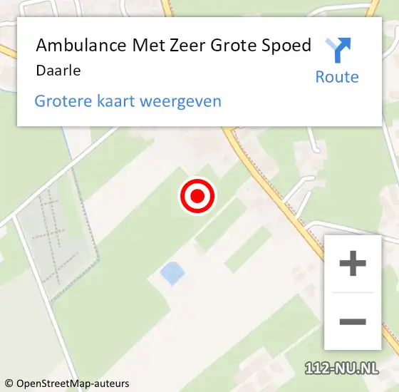 Locatie op kaart van de 112 melding: Ambulance Met Zeer Grote Spoed Naar Daarle op 17 oktober 2024 13:32