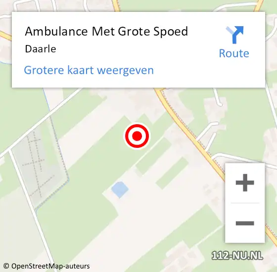 Locatie op kaart van de 112 melding: Ambulance Met Grote Spoed Naar Daarle op 17 oktober 2024 13:35