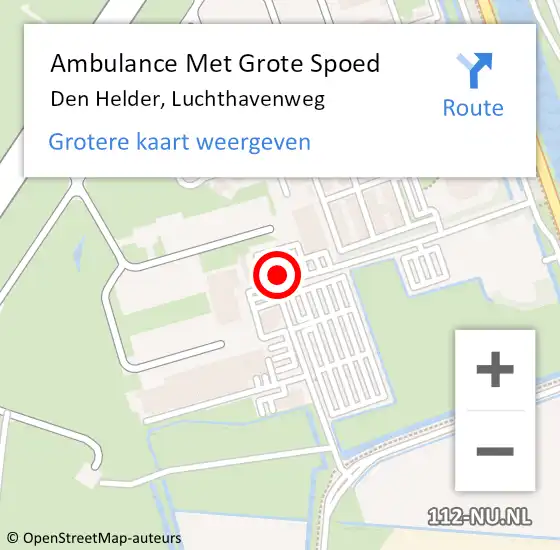 Locatie op kaart van de 112 melding: Ambulance Met Grote Spoed Naar Den Helder, Luchthavenweg op 17 oktober 2024 14:17