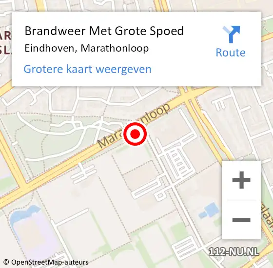 Locatie op kaart van de 112 melding: Brandweer Met Grote Spoed Naar Eindhoven, Marathonloop op 17 oktober 2024 18:00