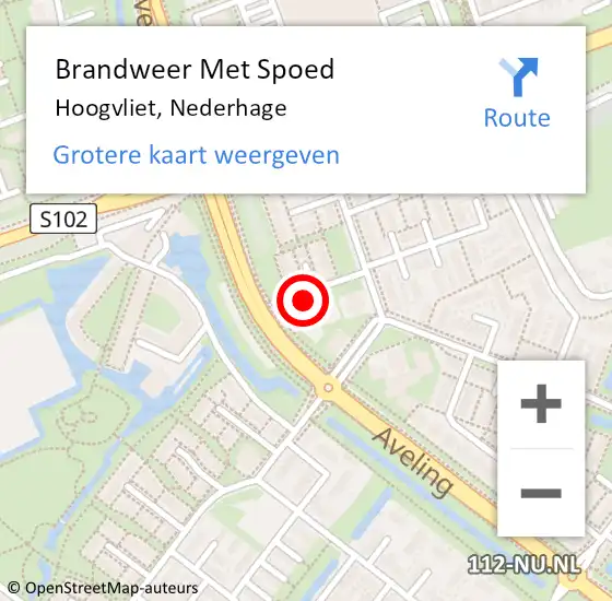 Locatie op kaart van de 112 melding: Brandweer Met Spoed Naar Hoogvliet, Nederhage op 17 oktober 2024 19:40