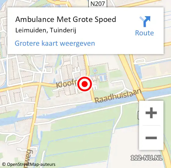 Locatie op kaart van de 112 melding: Ambulance Met Grote Spoed Naar Leimuiden, Tuinderij op 17 oktober 2024 20:33