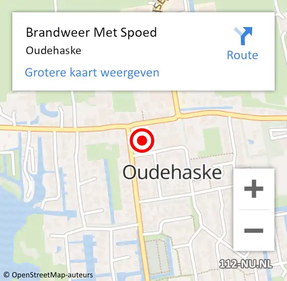 Locatie op kaart van de 112 melding: Brandweer Met Spoed Naar Oudehaske op 23 oktober 2014 19:35