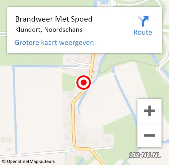 Locatie op kaart van de 112 melding: Brandweer Met Spoed Naar Klundert, Noordschans op 18 oktober 2024 13:25