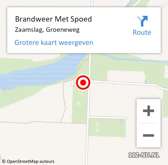 Locatie op kaart van de 112 melding: Brandweer Met Spoed Naar Zaamslag, Groeneweg op 18 oktober 2024 15:34