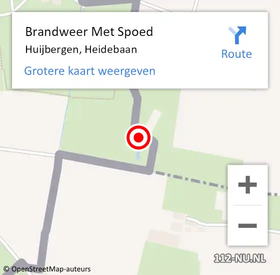 Locatie op kaart van de 112 melding: Brandweer Met Spoed Naar Huijbergen, Heidebaan op 18 oktober 2024 20:15